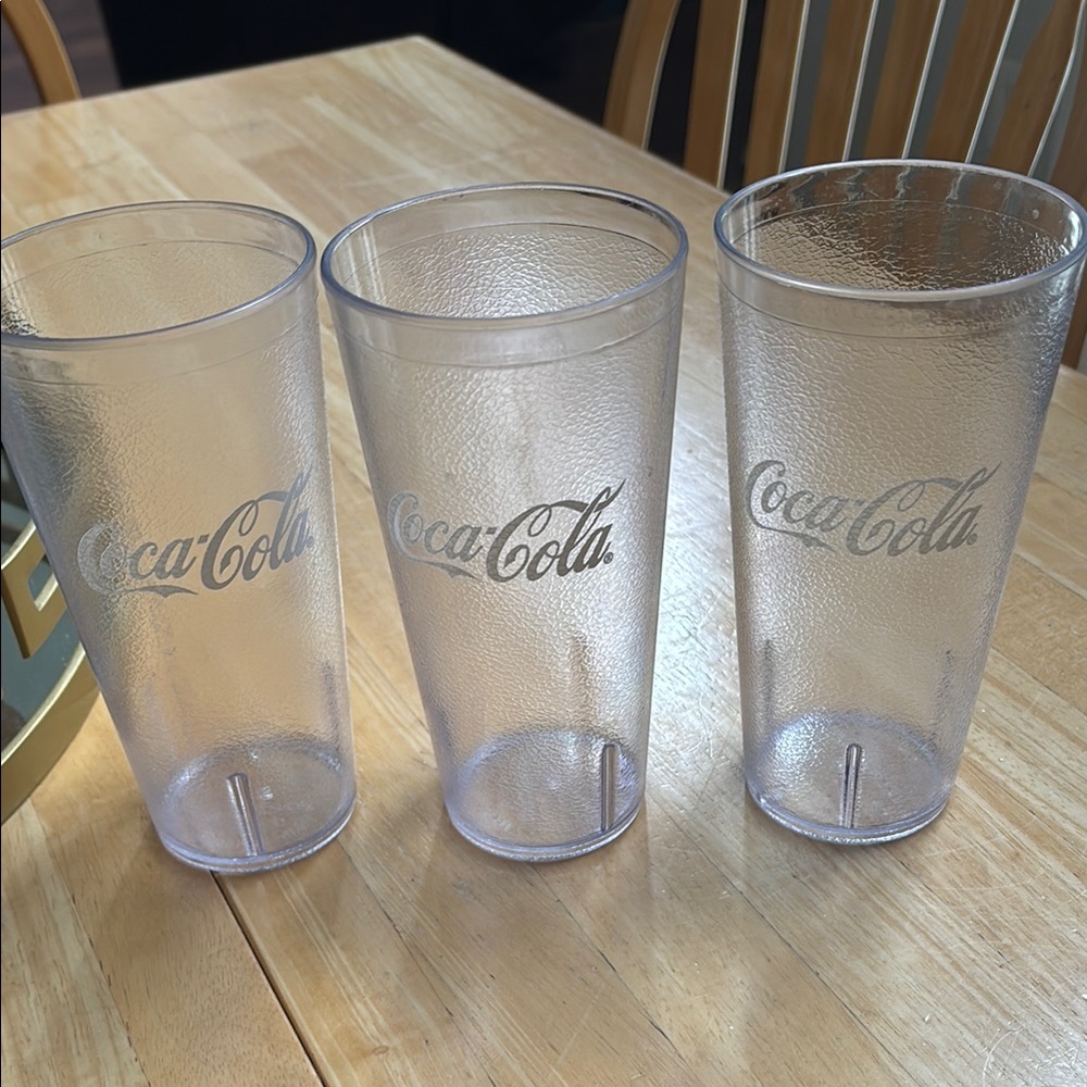Coca-Cola Plastic Frosted Glass Set (3)